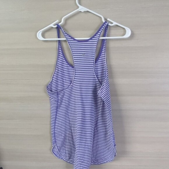 Lululemon Tank What The Sport Singlet Stripe Iris Flower Pretty Purple Size 6 - Picture 6 of 9
